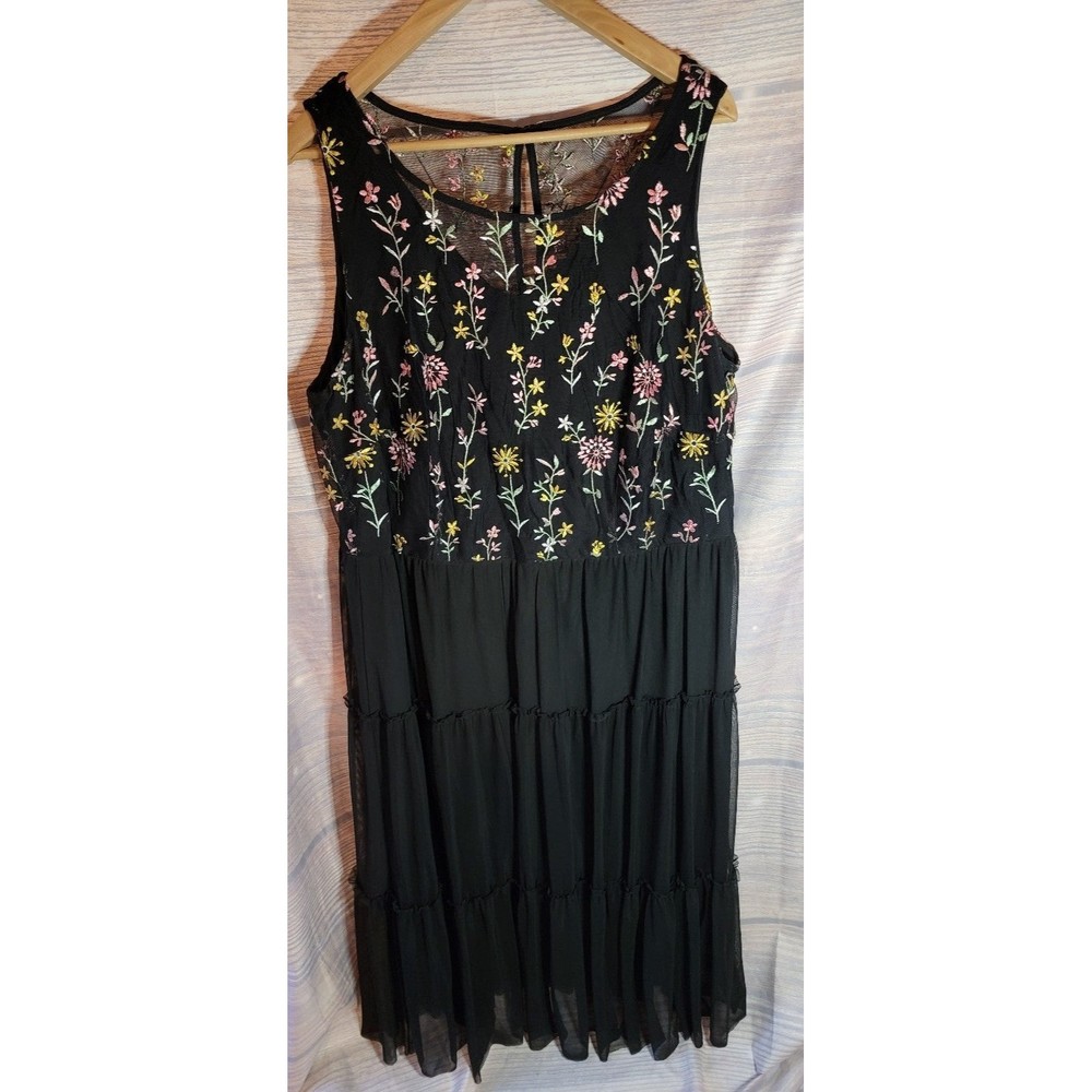 Lane Bryant Floral Embroidered Dress